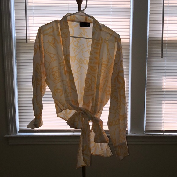 Self Tie Wrap Blouse - Picture 3 of 3